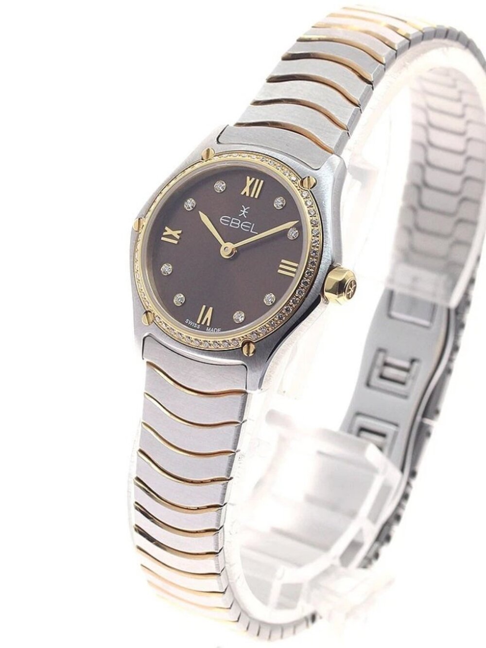 EBEL Sport Classic Mini 1216443A Diamond bezel 8P 2-tone YG Quartz Ladies_954673